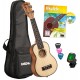 CASCHA Ukulele Solid Top Soprano - Pack