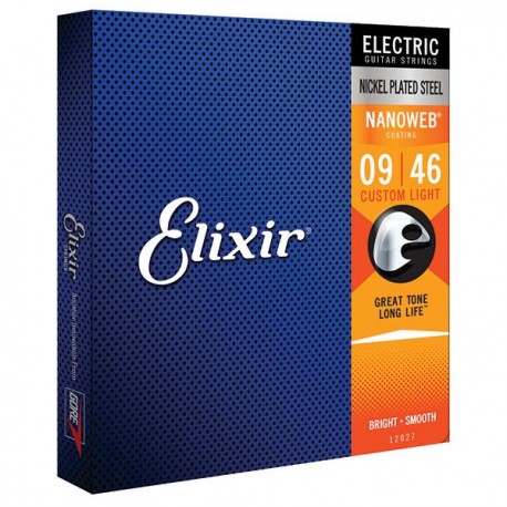 Cordes Electrique Elixir NANOWEB 09-46 Custom Light
