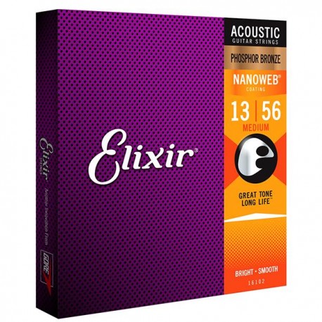 Cordes Acoustique Elixir Nanoweb 13-56 Medium