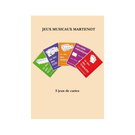 5 jeux de cartes - Eveil Musical - Martenot