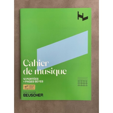 Cahier de 12 Portées + Ecriture