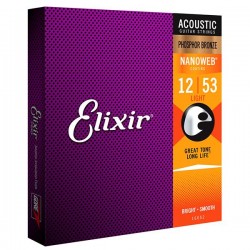 Cordes Acoustique Elixir Nanoweb 12-53 Light