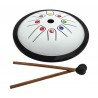 TONGUE DRUM blanc 8 notes - Do - Mini Handpan Ø18cm