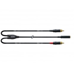 Stereo Mini Jack femelle -  2x RCA - Cable adaptadeur