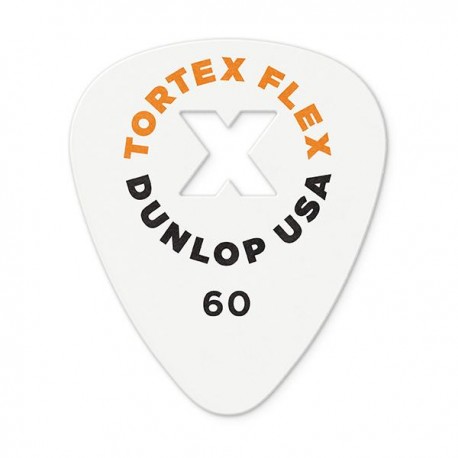 Picks TORTEX FLEX X "carved grip" .60mm white/orange - 12x