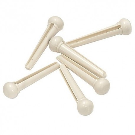 Chevilles guitare acoustique - Ø5.5mm Blanc