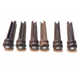 Chevilles Ø5.4 mm guitare acoustique - Palissandre (6 pièces)