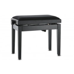 Tabouret Piano Deluxe Autolift Noir Mat + Velours Noir