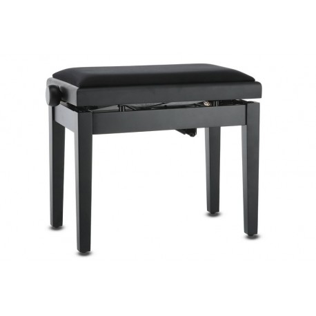 Tabouret Piano Deluxe Autolift Noir Mat + Velours Noir