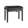 Tabouret Piano Deluxe Autolift Noir Mat + Velours Noir