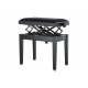 Tabouret Piano Deluxe Autolift Noir Mat + Velours Noir