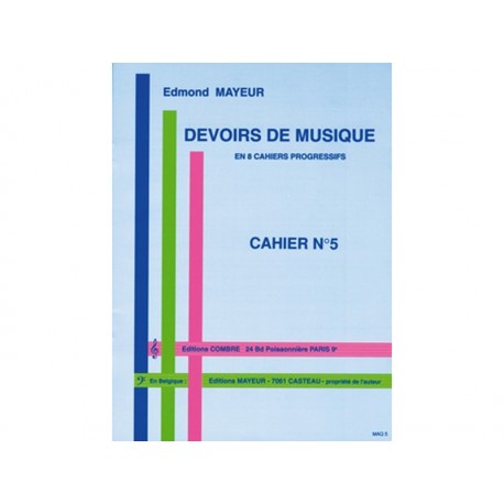 Devoirs de musique cahier 5 + cahier réponses