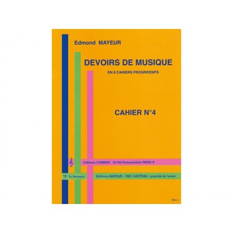Devoirs de musique cahier 4 + cahier de réponses