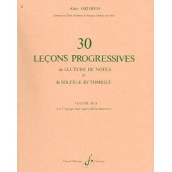 30 Leçons progessives de lecture et de solfège rythmique IIIa