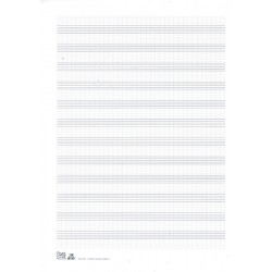 Cahier / Bloc de 12 Portées A4 - Papier à musique