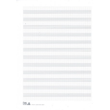 Cahier / Bloc de 12 Portées A4 - Papier à musique