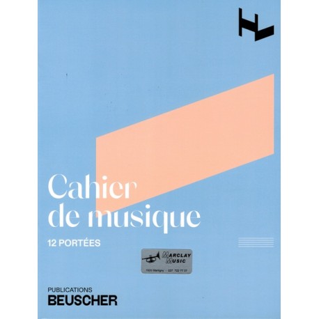 Cahier de 12 Portées 21 x 27cm