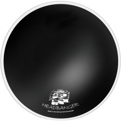 Peau 26" Headbanger Grosse-Caisse Noir + Muffle Ring