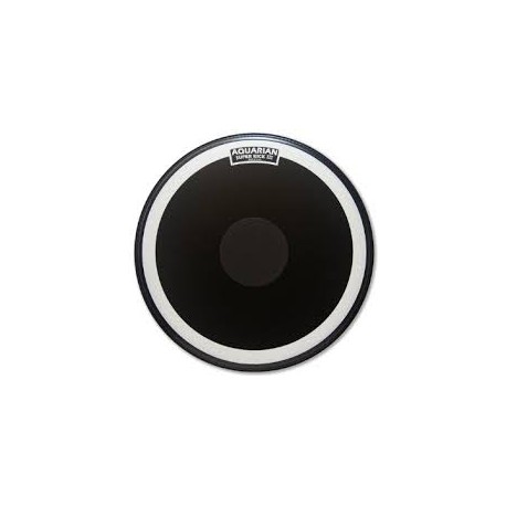 Aquarian 26" Super Kick III Black Coated w/dot - Peau Grosse-caisse