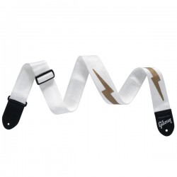 Sangle Gibson Nylon Lightning Bolt White - Strap