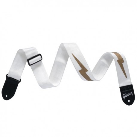 Sangle Gibson Nylon Lightning Bolt White - Strap