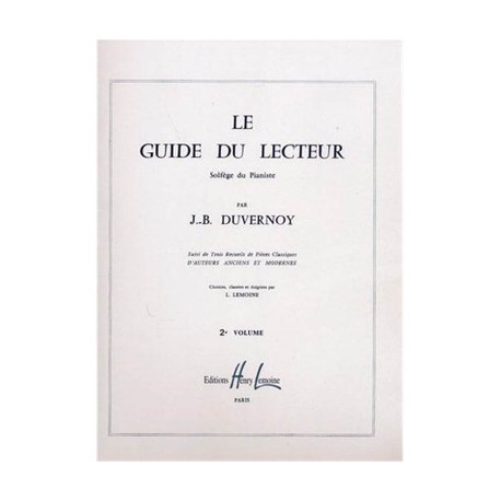 Guide du lecteur Vol.2 - Piano - Duvernoy