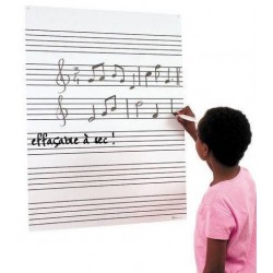 Tableau blanc avec portées 59.5cm x 86cm