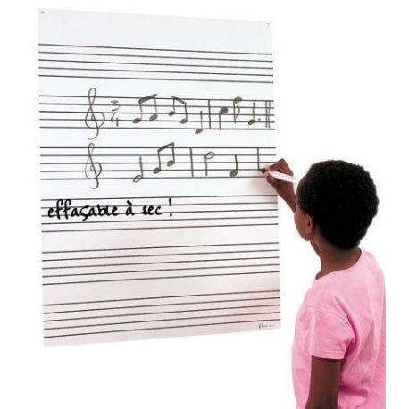 Tableau blanc avec portées 59.5cm x 86cm