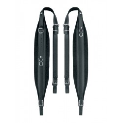 Bretelle Accordéon cuir/velours 99-104cm × 10cm
