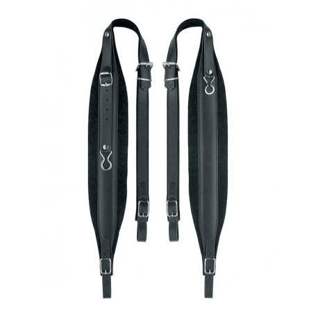 Bretelle Accordéon cuir/velours 99-104cm × 10cm