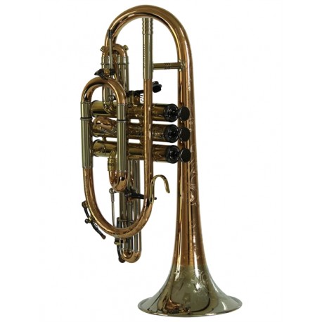 Cornet sib GENEVA Cardinal avec trigger - Verni, gravé
