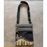 Sac en tissu  - pochette notes musique - doré