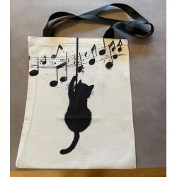 sac bandoulière fourre-tout - blanc chat notes