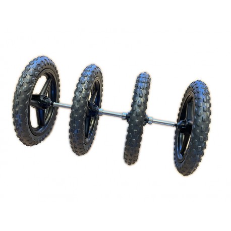 4 roues avec axe - chariot guggen